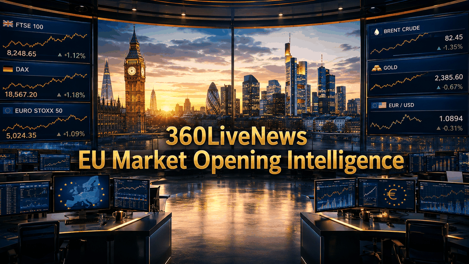 Europe Opens Lower as Oil and Gold Rise, With Ether Extending a Sharp Slide