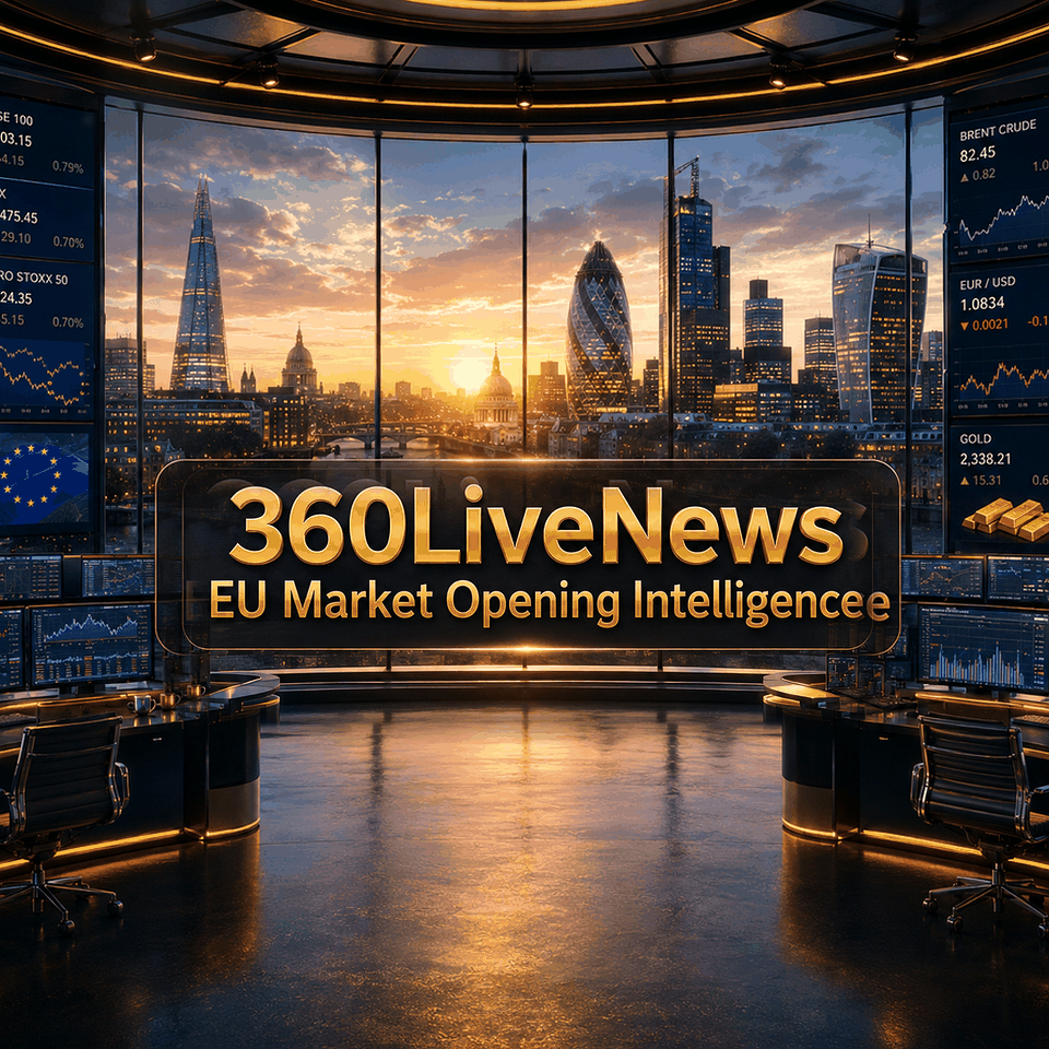Europe Opens Lower as Oil and Gold Rise, With Ether Extending a Sharp Slide