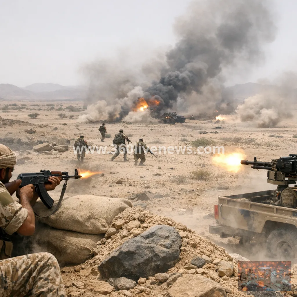 Heavy fighting on Yemen desert front lines against Houthis in Lahj governorate
