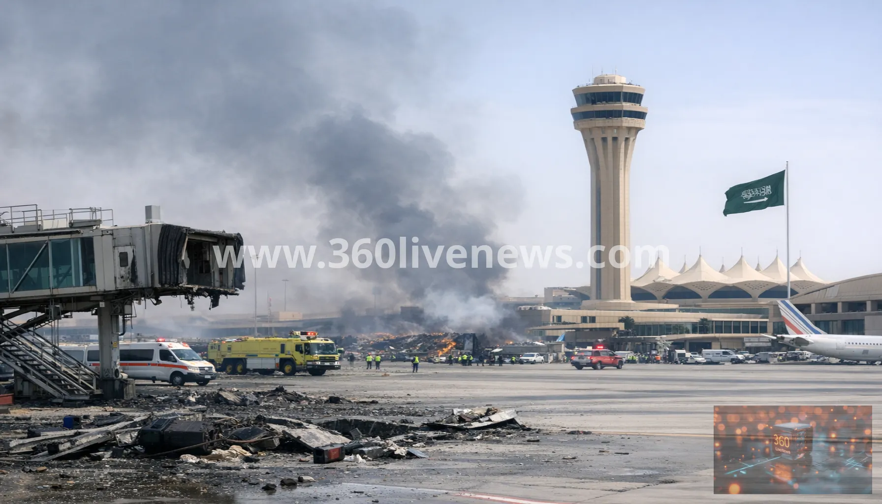 Houthi missile and drone attacks on Saudi airport kill 12 and wound 309
