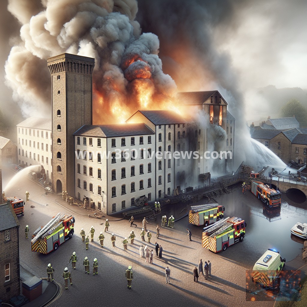 Fire Breaks Out at Historic Big Mill in Leek, Staffordshire, Prompting Emergency Response and Safety Measures