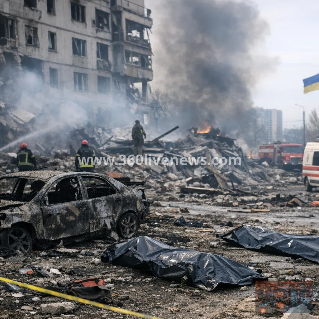 Russian glide bomb attack on Zaporizhzhia kills at least 15, as rescue work continues