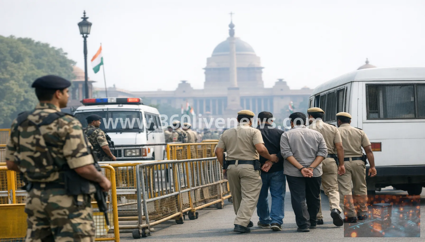 Thousands detained in New Delhi as police crack down on protest over voter-roll revision