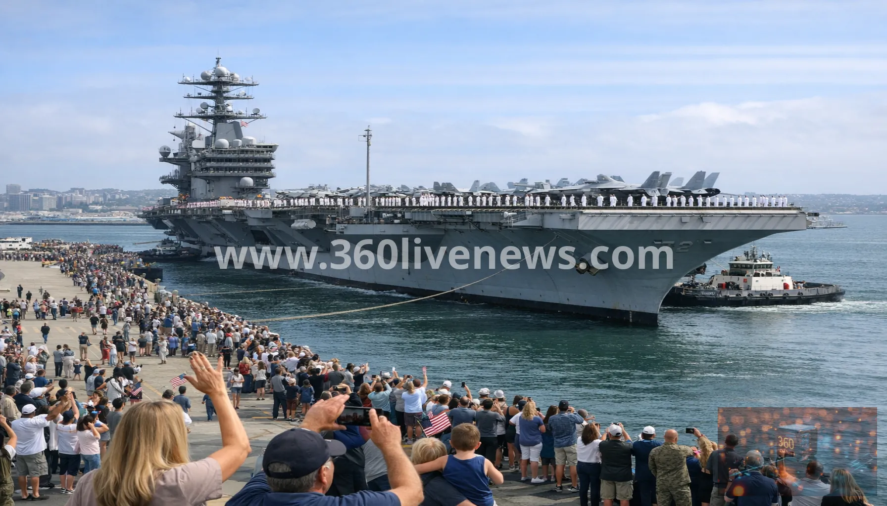USS Abraham Lincoln returns to San Diego after record 265-day deployment