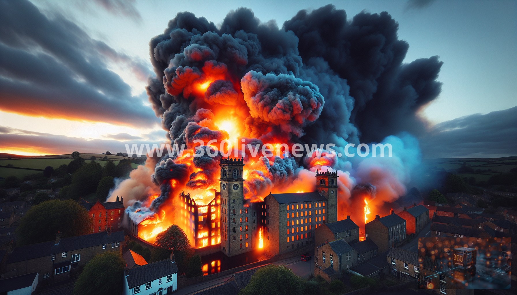 Fire at The Big Mill in Leek prompts response from six fire engines as crews tackle remaining hotspots