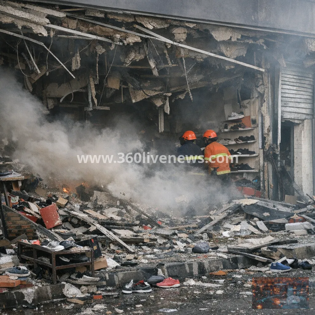 Explosion tears through sneaker shop in Surabaya, hospitalising five